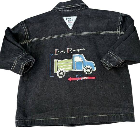 Oshkosh B'Gosh Rare Vintage Infant Black Denim Car Jacket - Picture 1 of 10